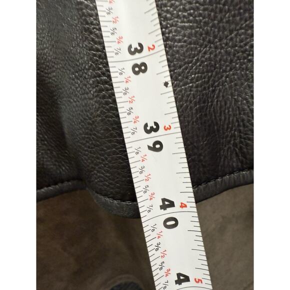 NWT Zara x Steven Meisel Black Real Leather Oversized Trench Coat Small - Picture 15 of 16